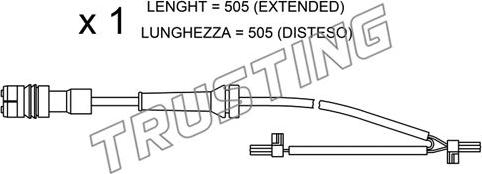 Trusting SU.265 - Предупредителен контактен сензор, износване на накладките vvparts.bg