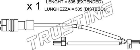 Trusting SU.219 - Предупредителен контактен сензор, износване на накладките vvparts.bg