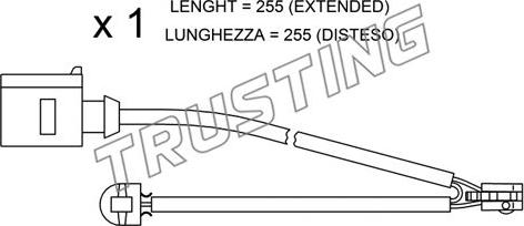 Trusting SU.218 - Предупредителен контактен сензор, износване на накладките vvparts.bg