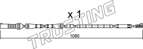 Trusting SU.284 - Предупредителен контактен сензор, износване на накладките vvparts.bg