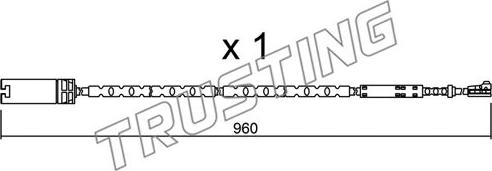 Trusting SU.281 - Предупредителен контактен сензор, износване на накладките vvparts.bg