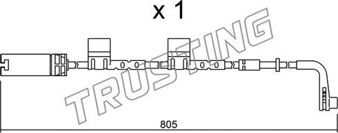 Trusting SU.222 - Предупредителен контактен сензор, износване на накладките vvparts.bg