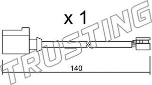 Trusting SU.274 - Предупредителен контактен сензор, износване на накладките vvparts.bg