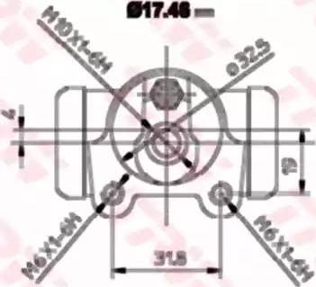 TRW BWA129 - Спирачно цилиндърче на колелото vvparts.bg