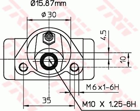 TRW BWB110 - Спирачно цилиндърче на колелото vvparts.bg