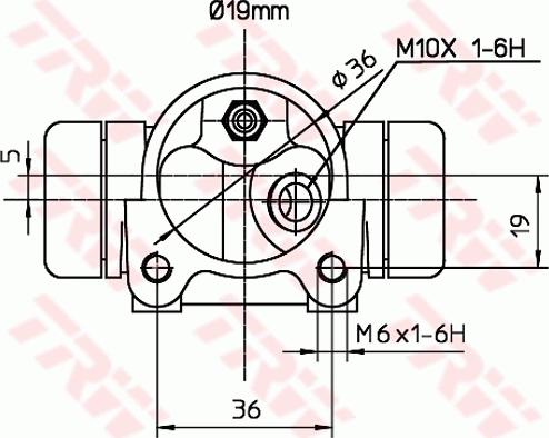 TRW BWD137 - Спирачно цилиндърче на колелото vvparts.bg