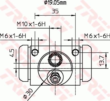 TRW BWD314 - Спирачно цилиндърче на колелото vvparts.bg