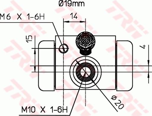 TRW BWD316 - Спирачно цилиндърче на колелото vvparts.bg