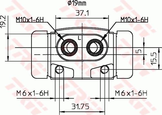 TRW BWD293 - Спирачно цилиндърче на колелото vvparts.bg