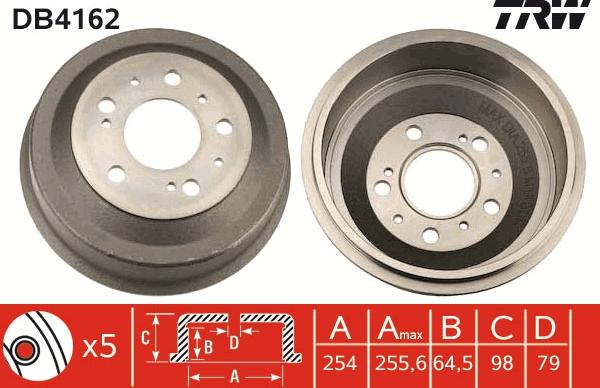 TRW DB4162 - Спирачен барабан vvparts.bg