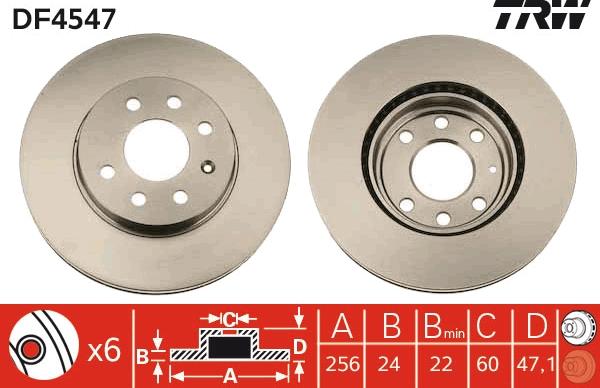 TRW DF4547 - Спирачен диск vvparts.bg