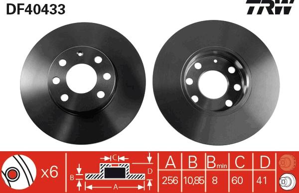 TRW DF4043 - Спирачен диск vvparts.bg