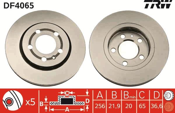 TRW DF4065 - Спирачен диск vvparts.bg