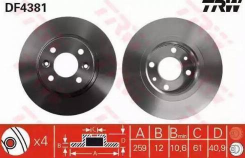 RIDER RD.3325.DF4381 - Спирачен диск vvparts.bg