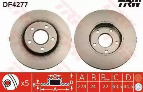 RIDER RD.3325.DF4277 - Спирачен диск vvparts.bg