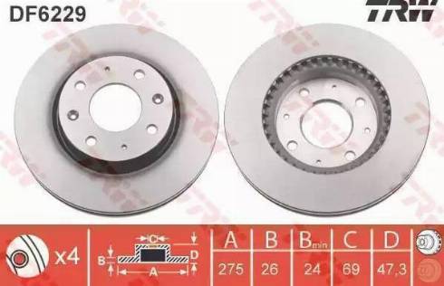 RIDER RD.3325.DF6229 - Спирачен диск vvparts.bg