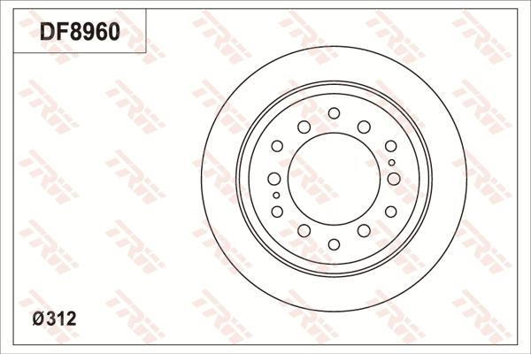 TRW DF8960S - Спирачен диск vvparts.bg