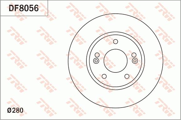 TRW DF8056 - Спирачен диск vvparts.bg