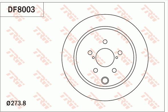 TRW DF8003 - Спирачен диск vvparts.bg