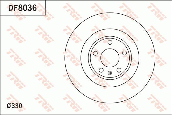 TRW DF8036 - Спирачен диск vvparts.bg