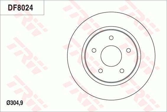 TRW DF8024 - Спирачен диск vvparts.bg