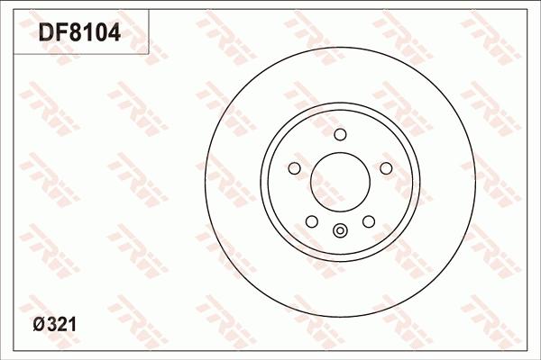 TRW DF8104 - Спирачен диск vvparts.bg