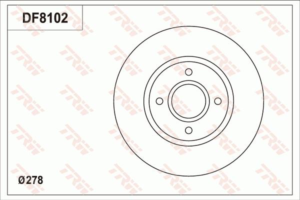 TRW DF8102 - Спирачен диск vvparts.bg