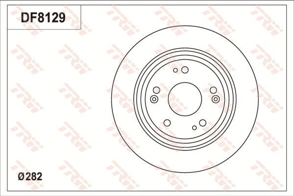 TRW DF8129S - Спирачен диск vvparts.bg