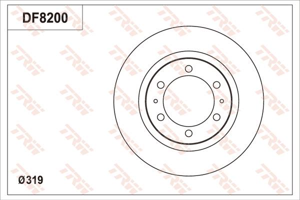 TRW DF8200 - Спирачен диск vvparts.bg