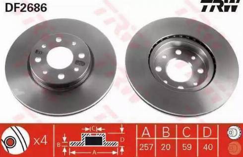 RIDER RD.3325.DF2686 - Спирачен диск vvparts.bg