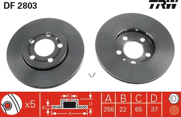 TRW DF2803 - Спирачен диск vvparts.bg