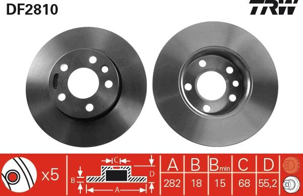 TRW DF2810 - Спирачен диск vvparts.bg