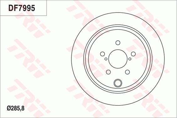 TRW DF7995 - Спирачен диск vvparts.bg