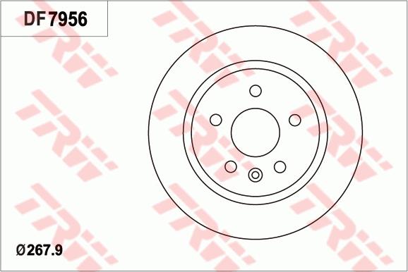 TRW DF7956 - Спирачен диск vvparts.bg