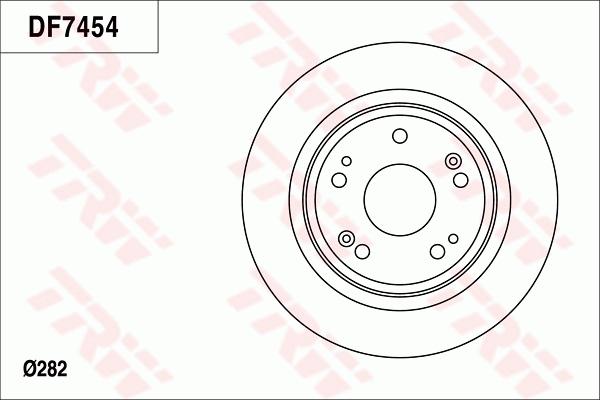 TRW DF7454 - Спирачен диск vvparts.bg