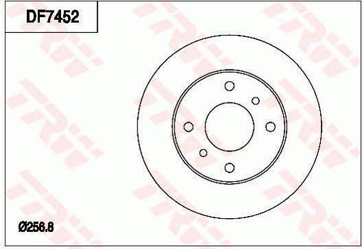 TRW DF7452 - Спирачен диск vvparts.bg