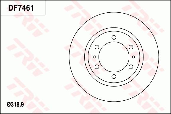 TRW DF7461 - Спирачен диск vvparts.bg