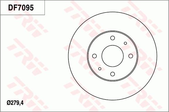 TRW DF7095 - Спирачен диск vvparts.bg