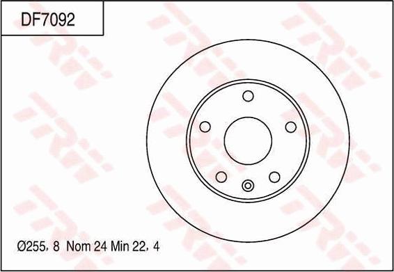 TRW DF7092 - Спирачен диск vvparts.bg