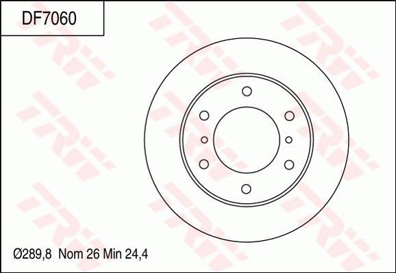 TRW DF7060 - Спирачен диск vvparts.bg