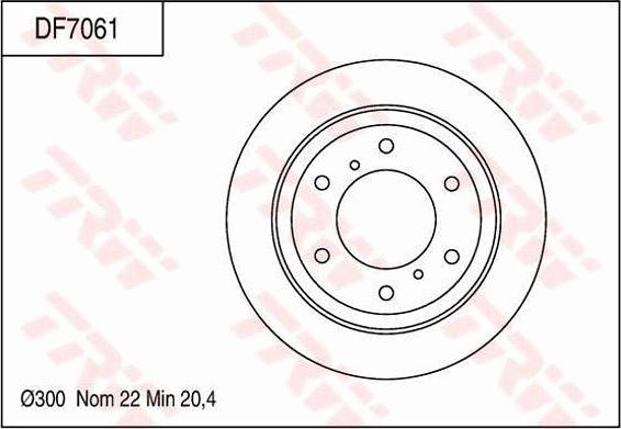 TRW DF7061 - Спирачен диск vvparts.bg