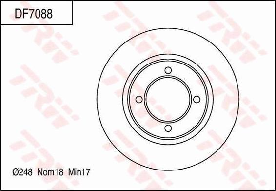 TRW DF7088 - Спирачен диск vvparts.bg