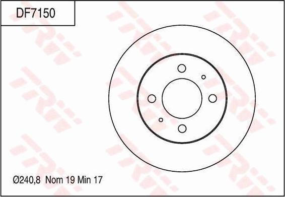 TRW DF7150 - Спирачен диск vvparts.bg