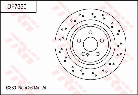 TRW DF7350 - Спирачен диск vvparts.bg