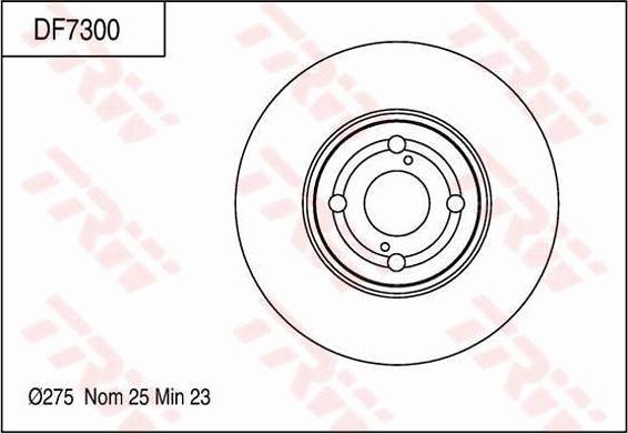 TRW DF7300 - Спирачен диск vvparts.bg