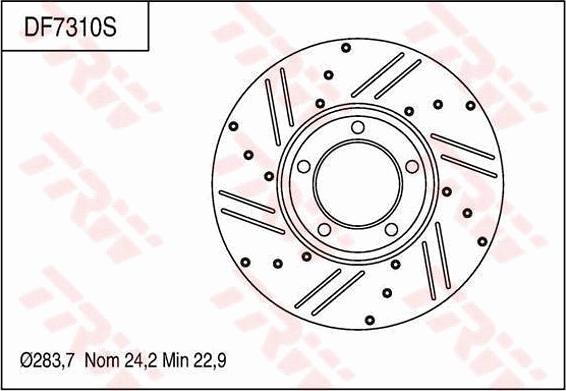 TRW DF7310S - Спирачен диск vvparts.bg