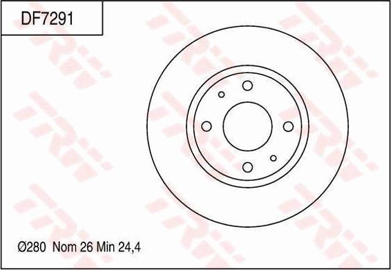 TRW DF7291 - Спирачен диск vvparts.bg