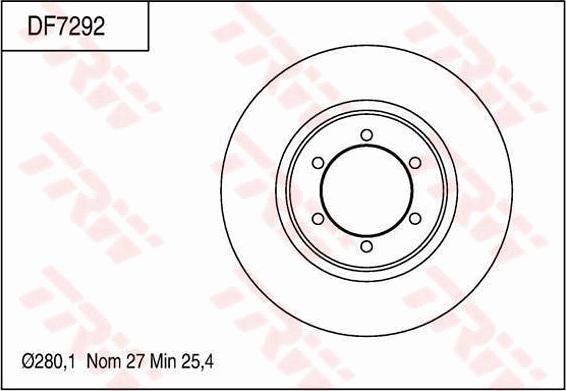 TRW DF7292 - Спирачен диск vvparts.bg