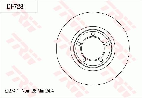 TRW DF7281 - Спирачен диск vvparts.bg