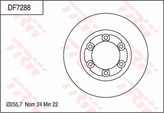 TRW DF7288 - Спирачен диск vvparts.bg